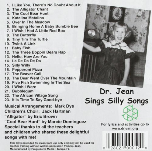Melody House Dr. Jean Sings Silly Songs CD
