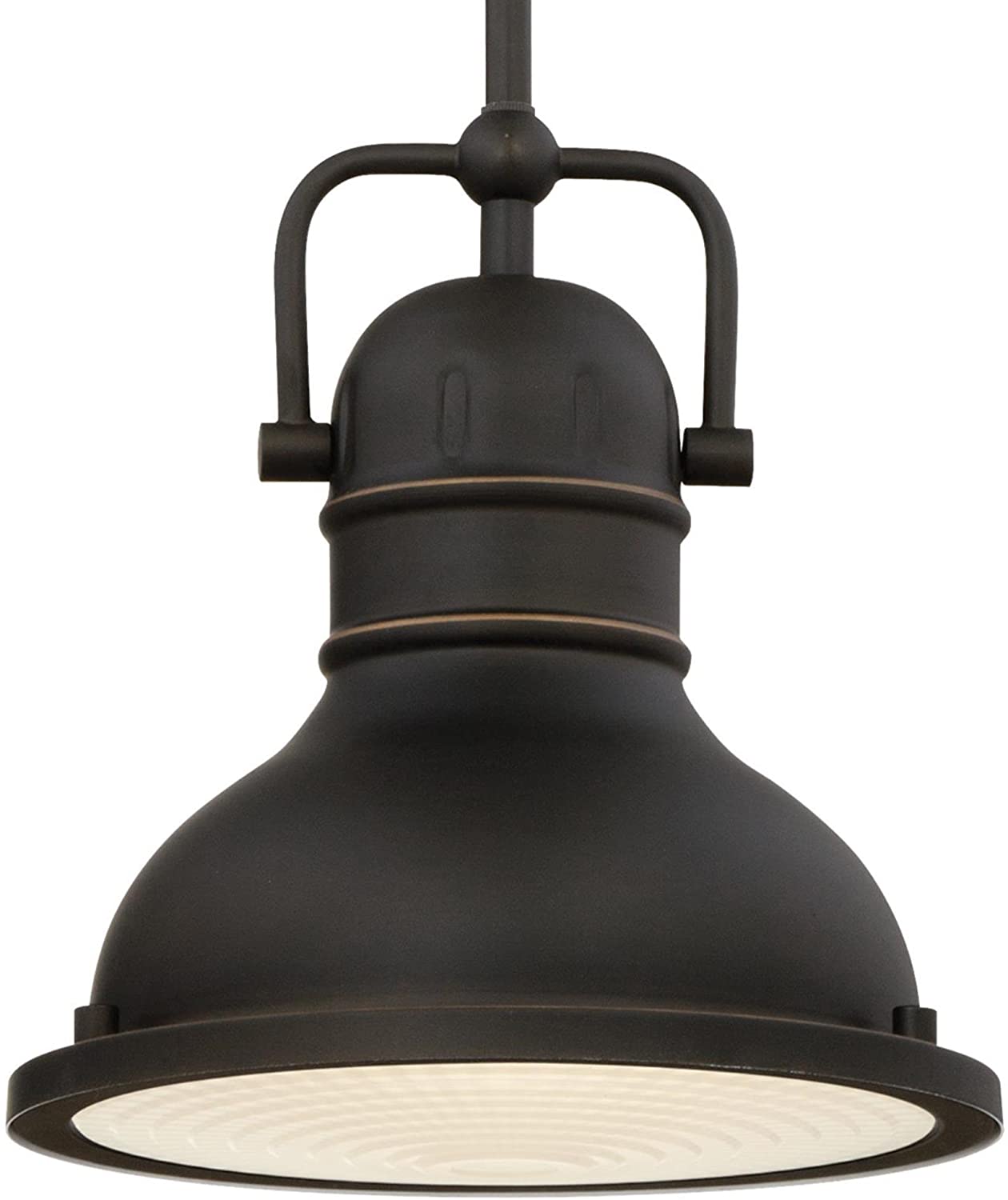Westinghouse Lighting, Oil Rubbed Bronze 63086B Boswell One-Light LED Indoor Mini Pendant, Finish with Highlights and Frosted Prismatic Lens