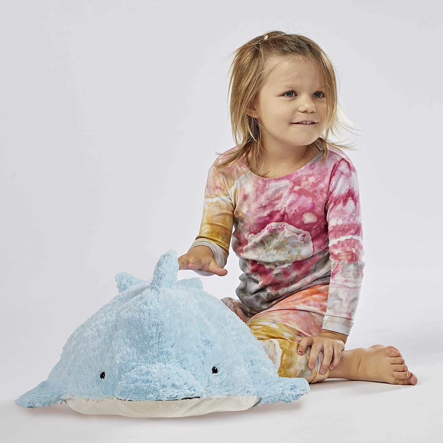 My Pillow Pet Dolphin - Large (Light Blue) Children, Kids, Game