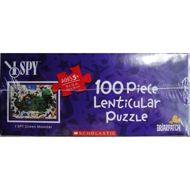 I SPY Green Monster 100 Piece Lenticular Puzzle 9" x 12" - Realmdrop Shop