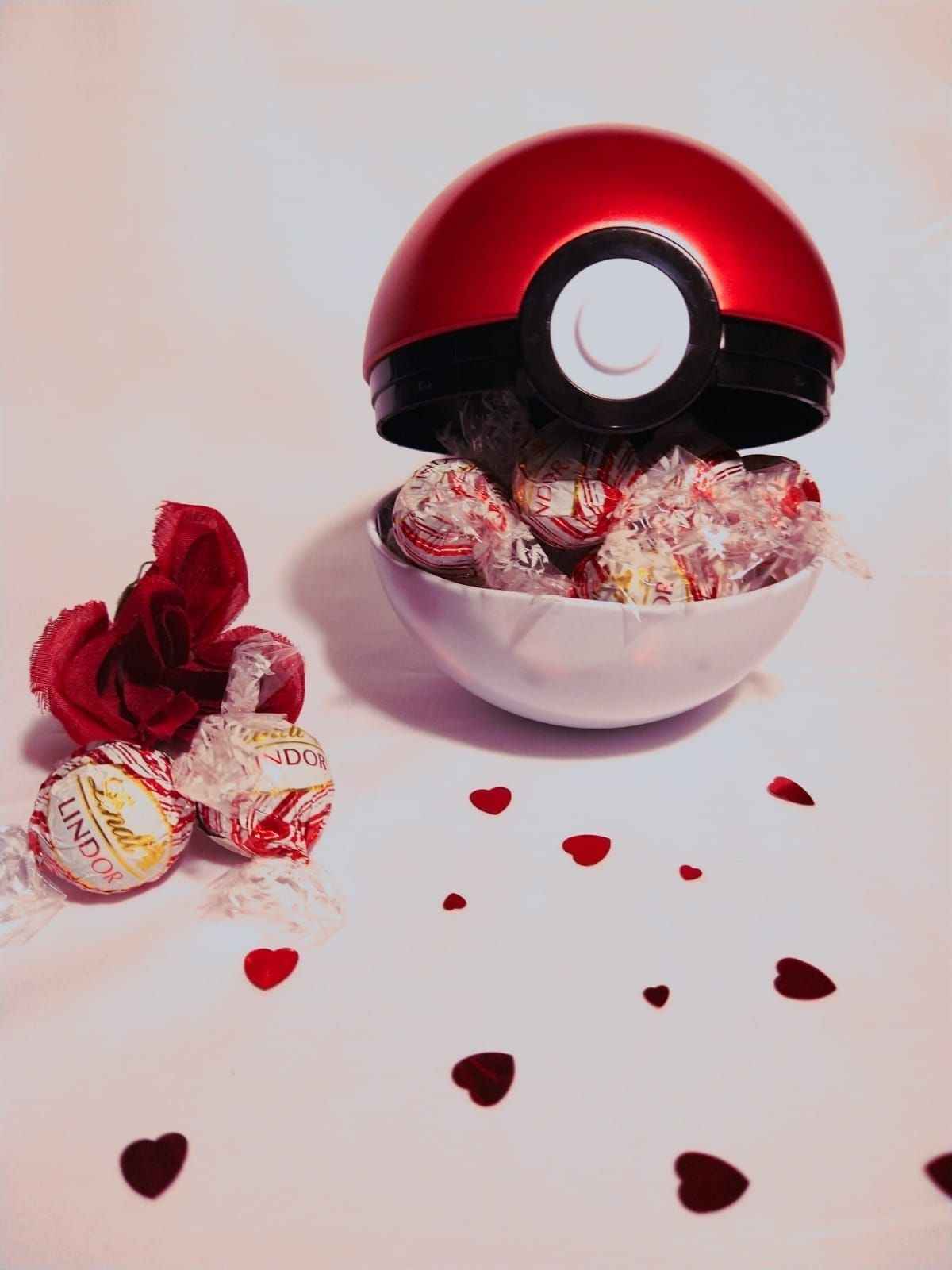 Pokemon Pokeball with Lindt Lindor Chocolate Truffles