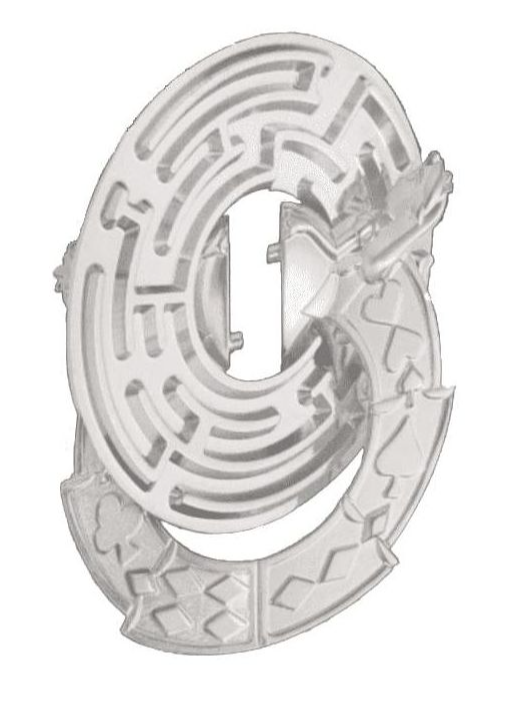 University Games Hanayama Level 4 Cast Metal Brain Teaser Puzzle | Alice Labyrinth