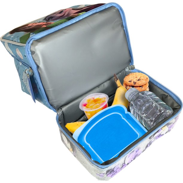 Kids Disney Frozen Dual Compartment Reusable Lunch Bag for Girls