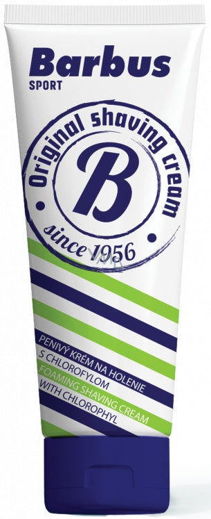 Barbus Sport foaming shaving cream with chlorophyll tube 75 g