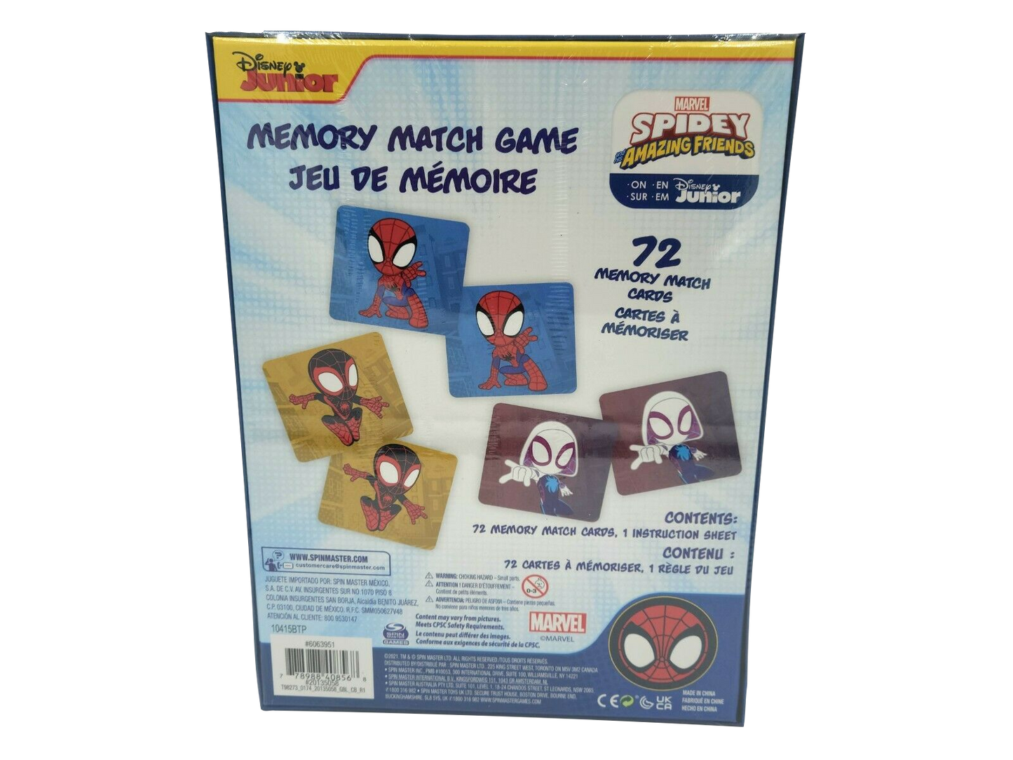 Spidey Amazing Friends Memory Match Game by Cardinal 72 Cards