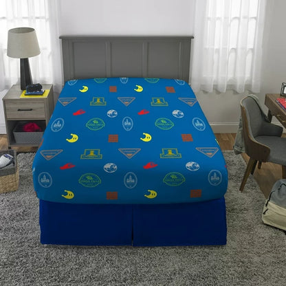 Super Mario Full Sheet Set, Gaming Bedding, Gray and Red, Nintendo