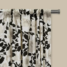 Load image into Gallery viewer, Mainstays Farmhouse Beige Floral Light Filtering Rod Pocket Panel Pair, 76&quot; x 84&quot;
