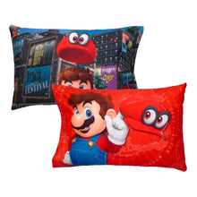 Load image into Gallery viewer, Super Mario Full Sheet Set, Gaming Bedding, Gray and Red, Nintendo
