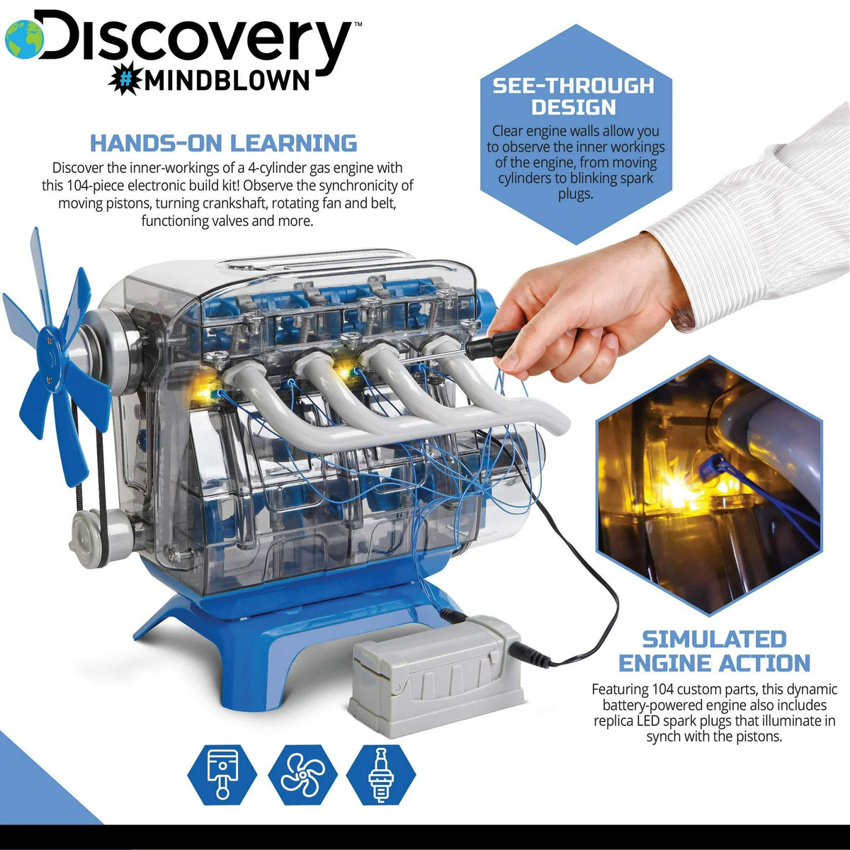 Discovery Kids Mindblown DIY Model Engine Kit