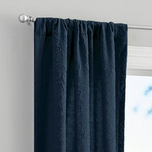 Load image into Gallery viewer, Mainstays Floral 84&quot;Poletop Blue Cove , Set of 2 Curtain Panels , Microsculpt Floral , Polyester , Sheer
