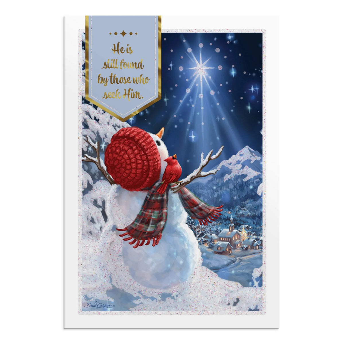 DaySpring Inspirational Christmas Cards, Snowman & North Star