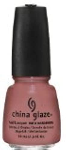 Small dusty rose nail polish bottle, front view