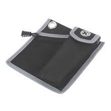 Black and grey polyester tool pouch with a snap flap and belt clip