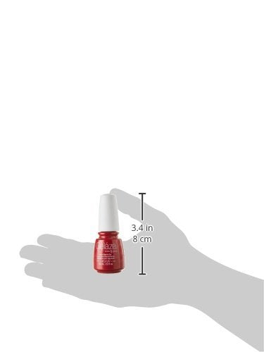 Size guide showing the red gel polish in a hand, 3.4 inches tall