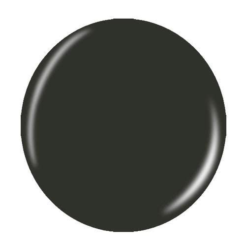 Round swatch of deep forest black-green glossy nail polish