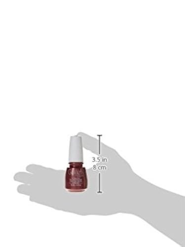 Copper red gel polish bottle in an outline hand with a 3.5 inch height marker