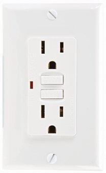 120V 15A GFCI Outlet with LED, White