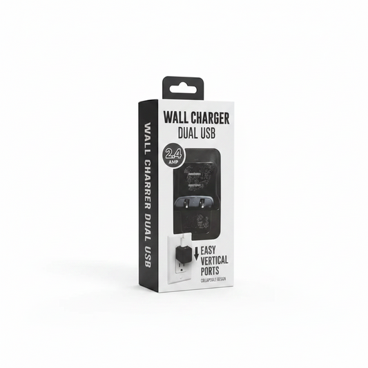 Black Dual Usb Wall Charger