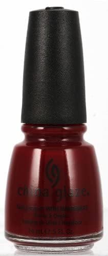 Bottle of deep cherry red creme nail lacquer