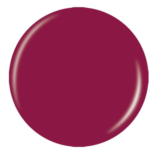 Round swatch of deep raspberry wine nail polish