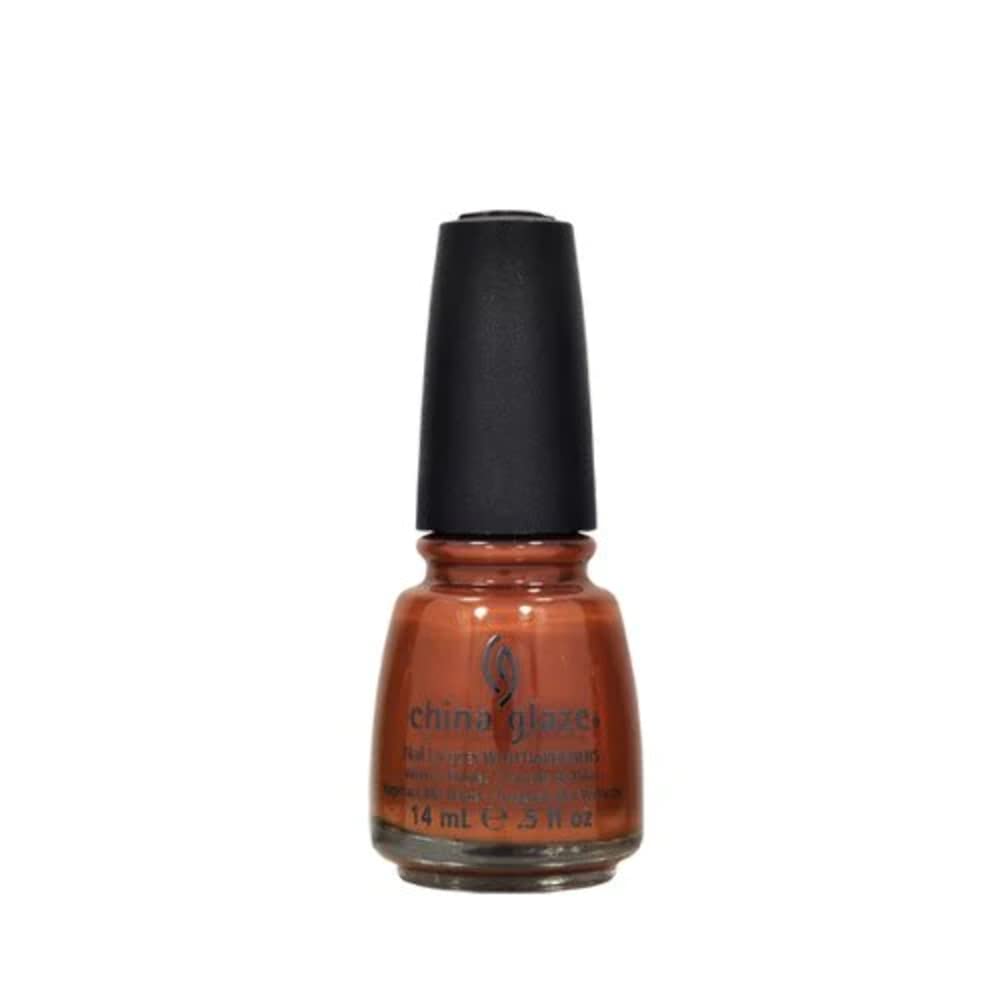 Bottle of rusty mahogany brown creme nail lacquer