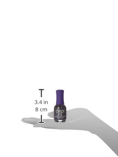 Orly FX glitter polish bottle on a palm silhouette, 3.4 inches tall