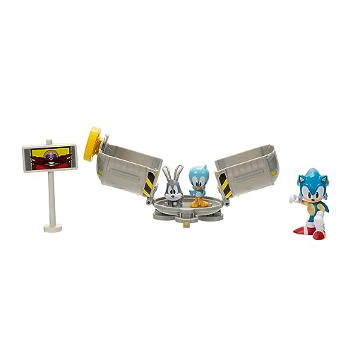Sonic the Hedgehog 2.5" Clear Level Diorama with Sonic, Flicky & Pocky