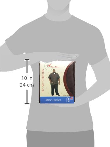 A Size Above Big & Tall Barber Jacket, Cut for Fuller Figures, Short Sleeve with Zipper Front, Left Breast Pocket Plus Two Lower Pockets, Lightweight, Water Resistant Nylon/Poly, Chocolate Brown, 3X