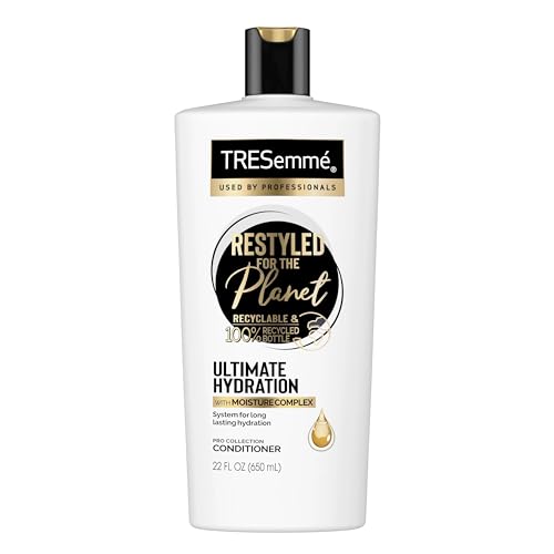White 22 oz bottle of ultimate hydration conditioner with a black and gold label