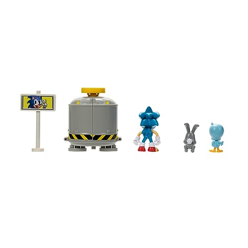 Sonic the Hedgehog 2.5" Clear Level Diorama with Sonic, Flicky & Pocky