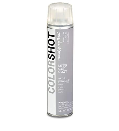 COLORSHOT Satin Spray Paint, Let's Get Cozy (Grey), 10 oz