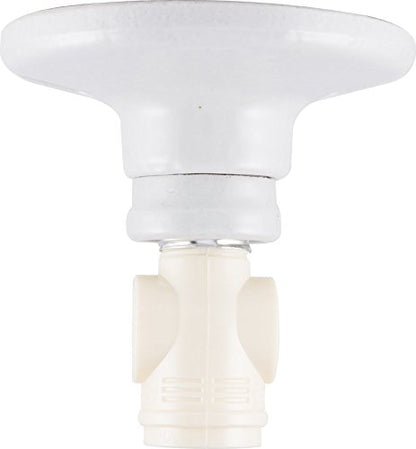 Power Gear 2-Outlet Socket Adapter, Add 2 Outlets to a Bulb Socket, 2 Prong, Polarized Outlets, Medium Base Socket, Use in Workshop, Garage or Utility Room, UL Listed, Light Almond, 54178