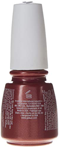 Back of the copper red gel polish bottle with directions and maker details