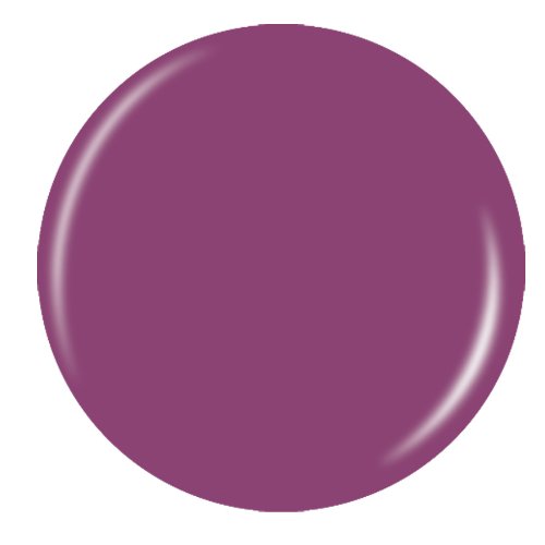 Round swatch of muted plum purple creme nail polish