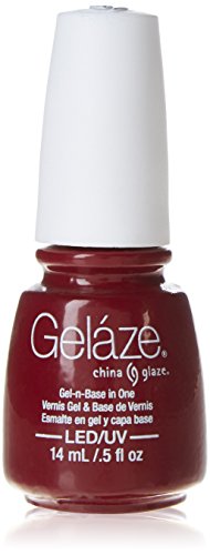 Bottle of deep wine red gel polish with a white cap, LED/UV