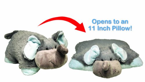 Pillow Pets Pee Wee, Nutty Elephant, 11"