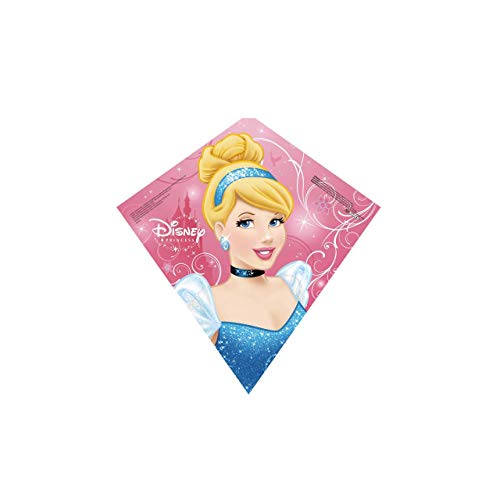 Pink diamond kite with Cinderella in a sparkly blue gown and headband