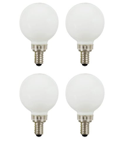 SYLVANIA LED G16.5 Globe, 25 watt Equivalent, Candelabra Base, Frosted, Daylight, Dimmable LED Light Bulb