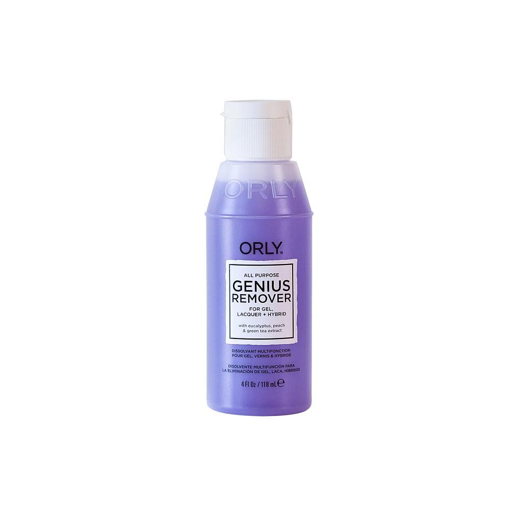 Orly Genius Remover all purpose nail polish remover, purple 4 oz bottle