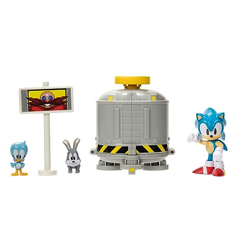 Sonic the Hedgehog 2.5" Clear Level Diorama with Sonic, Flicky & Pocky