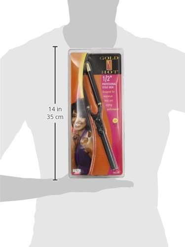 Size guide showing the 14 inch stove iron package held against a silhouette