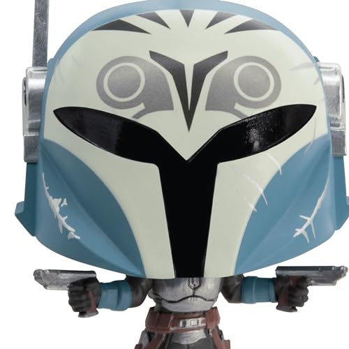 Close-up of the blue and white helmet with grey markings on the vinyl ornament