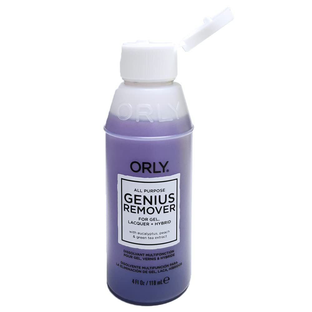 Purple Orly Genius Remover bottle with its white flip cap open