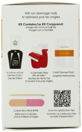Side of the zebra gel strip box listing kit contents and a QR code