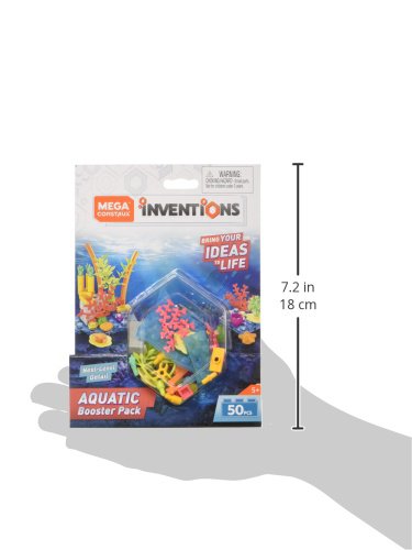 Size guide showing the 50-piece aquatic booster pack in a hand, 7.2 inches tall