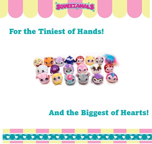 Rows of tiny round plush animals between For the Tiniest of Hands text