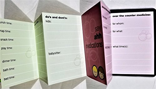 Unfolded pages for daily schedule, dos and don'ts and medications