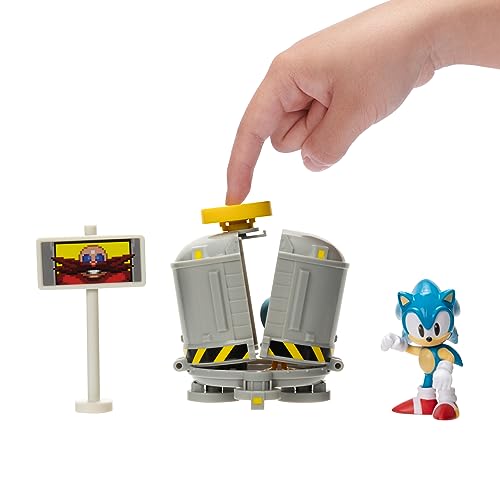Sonic the Hedgehog 2.5" Clear Level Diorama with Sonic, Flicky & Pocky