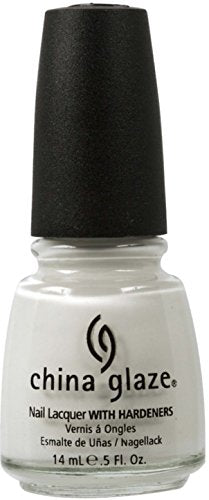 Bottle of opaque bright white nail lacquer with a black cap