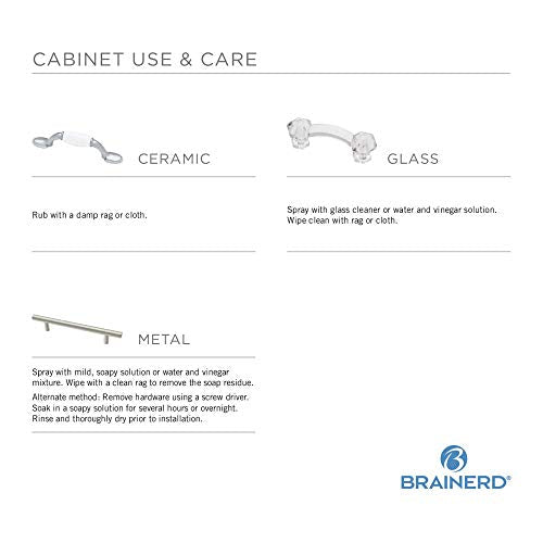 Cabinet hardware care tips for ceramic, glass and metal pulls
